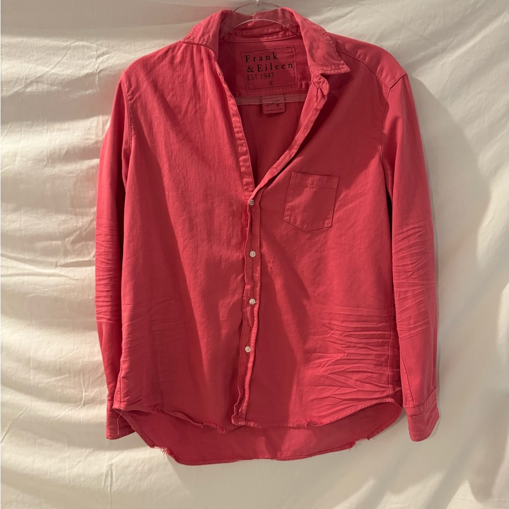 Frank & Eileen | Eileen | Button Down Shirt | Pink / Denim | Small